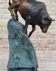Hot Cast Bronze Bull Bison Water Buffalo Bronze Sculpture Statue Numbered & Signed Original Art