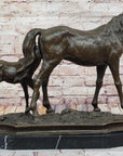 Mare & Foal Mother Horse Two Horses Statue Sculpture Equestrian Decor