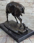 Buck Deer Elk Stag Wildlife Art Cabin Lodge Sportsman Art Bronze Marble Statue