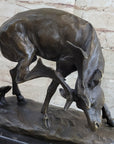 Buck Deer Elk Stag Wildlife Art Cabin Lodge Sportsman Art Bronze Marble Statue