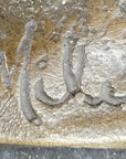 Bronze Bull Cow Cattle Sculpture Statue Figure on Marble Base by Milo