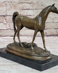 Western Bronze ART France warm-blooded fine horse Animals statue Figurine Figure