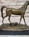 Western Bronze ART France warm-blooded fine horse Animals statue Figurine Figure
