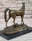 Western Bronze ART France warm-blooded fine horse Animals statue Figurine Figure