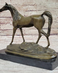 Western Bronze ART France warm-blooded fine horse Animals statue Figurine Figure