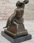 Erotic Bronze Statue Sculpture Couple Having Sex Reverse Cowgirl on Chair 7" x "5