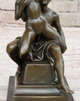 Erotic Bronze Statue Sculpture Couple Having Sex Reverse Cowgirl on Chair 7" x "5