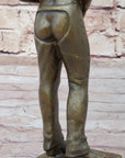 Gay Cowboy Assless Chaps Erotic Art Statue Sculpture Modern Signed Patoue 11" x 4"