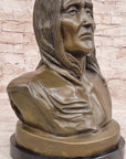 Signed Original Artwork by Milo Native American Chief Bronze Sculpture Bust