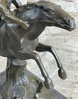 Bronze Sculpture by Antoine Bofill - Le dernier d’une race - Native American on Horse