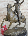 Carl Kauba (Austrian 1865-1922) Gorgeous Cowboy Shooting Gun Bronze Sculpture