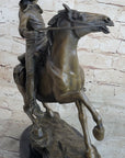 Carl Kauba (Austrian 1865-1922) Gorgeous Cowboy Shooting Gun Bronze Sculpture