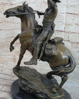 Carl Kauba (Austrian 1865-1922) Gorgeous Cowboy Shooting Gun Bronze Sculpture