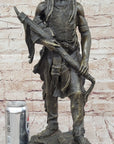 Native American Indian Warrior Bronze Metal Statue Sculpture Figure Original Art