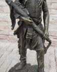 Native American Indian Warrior Bronze Metal Statue Sculpture Figure Original Art