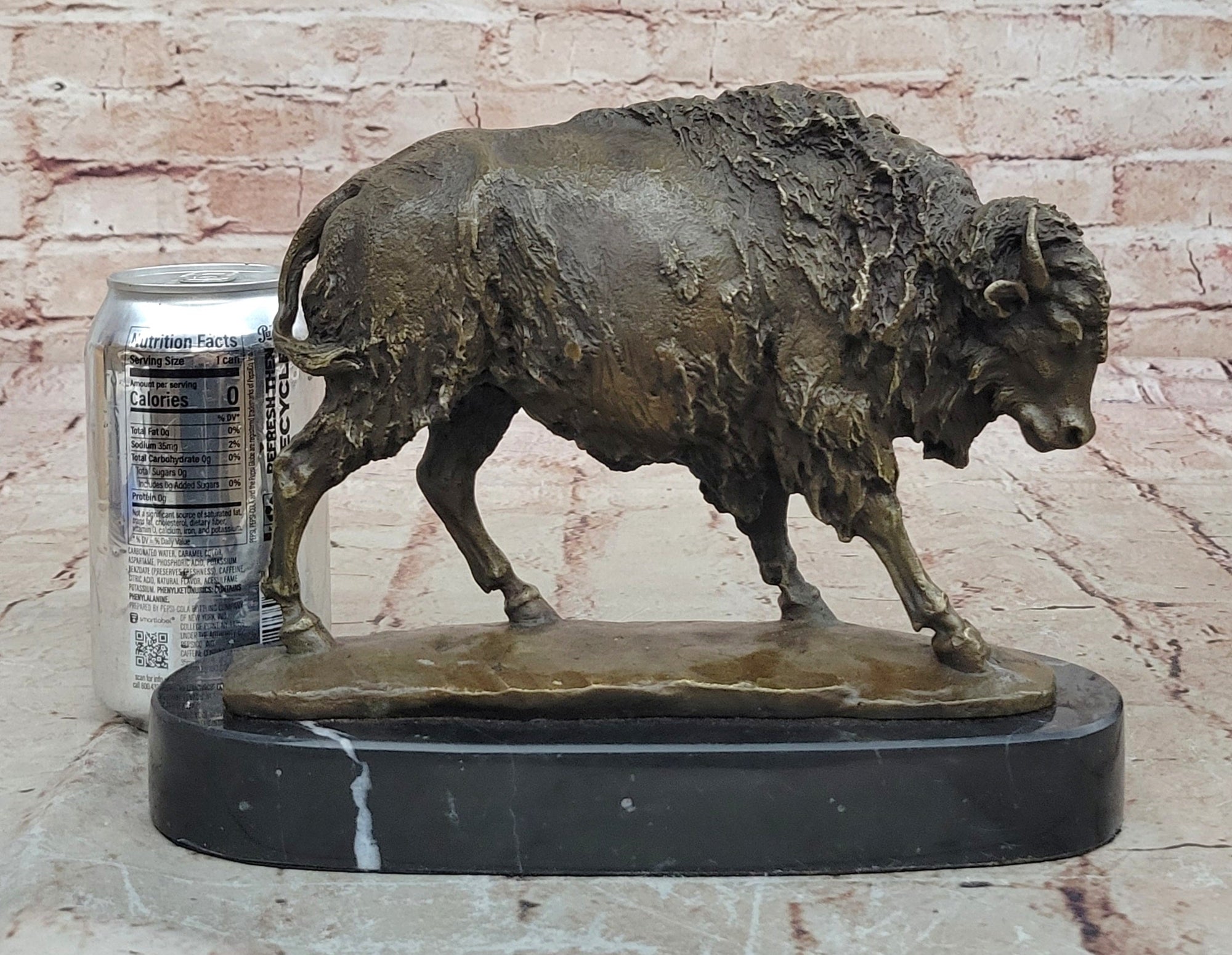 Bronze American Bison Buffalo Statue – Western Wildlife Art by Kauba