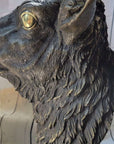 Signed Carl Kauba Life Size Elk Head Bust Bronze Figurine Sculpture Cabin Decor