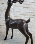 Signed Miguel Lopez Stag Buck Deer Bronze Sculpture Hot Cast Figure Figurine