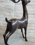 Signed Miguel Lopez Stag Buck Deer Bronze Sculpture Hot Cast Figure Figurine