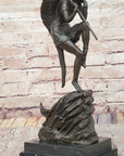 Native American Indian Woman Tribal Medicine Dance Shaman Bronze Sculpture Decor