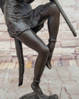 Native American Indian Woman Tribal Medicine Dance Shaman Bronze Sculpture Decor
