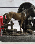 Horses Foal Equestrian Horse Lover Bronze Metal Sculpture Statue Figure Gift Decor Signed Art