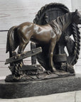 Horses Foal Equestrian Horse Lover Bronze Metal Sculpture Statue Figure Gift Decor Signed Art