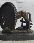 Horses Foal Equestrian Horse Lover Bronze Metal Sculpture Statue Figure Gift Decor Signed Art