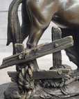 Horses Foal Equestrian Horse Lover Bronze Metal Sculpture Statue Figure Gift Decor Signed Art