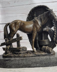 Horses Foal Equestrian Horse Lover Bronze Metal Sculpture Statue Figure Gift Decor Signed Art