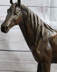 Two Horses Bronze Metal Statue Sculpture after PJ Mene on Marble Base