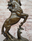 Rearing Horse Bronze Sculpture Statue Equestrian Stables Country Western Decor