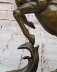 Rearing Horse Bronze Sculpture Statue Equestrian Stables Country Western Decor