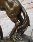 Rearing Horse Bronze Sculpture Statue Equestrian Stables Country Western Decor