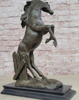 Rearing Stallion Horse Bronze Sculpture Statue Equestrian Horses Decor Signed Original Art
