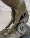 Rearing Stallion Horse Bronze Sculpture Statue Equestrian Horses Decor Signed Original Art