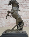 Rearing Stallion Horse Bronze Sculpture Statue Equestrian Horses Decor Signed Original Art