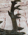 Hanging Wall Art Mounted Elk Deer Bust Head Stag Antlers Buck Bronze Sculpture