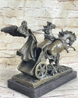 Nike Driving Chariot with Horses Bronze Sculpture Figurine Figure Decor