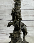 Native American Indian Totem Pole Bronze Sculpture Statue Original Art by Milo