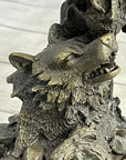 Native American Indian Totem Pole Bronze Sculpture Statue Original Art by Milo