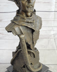 Buffalo Bill Bronze Metal Bust Statue Sculpture Western Signed Original 13" x 6"