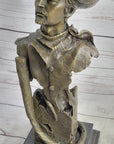 Buffalo Bill Bronze Metal Bust Statue Sculpture Western Signed Original 13" x 6"