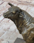Trotting Bull - Hot Cast Bronze Sculpture Statue Cattle Cow Art Decor