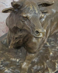 Trotting Bull - Hot Cast Bronze Sculpture Statue Cattle Cow Art Decor