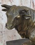 Trotting Bull - Hot Cast Bronze Sculpture Statue Cattle Cow Art Decor
