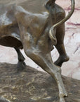 Trotting Bull - Hot Cast Bronze Sculpture Statue Cattle Cow Art Decor