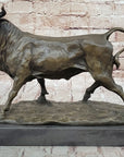 Trotting Bull - Hot Cast Bronze Sculpture Statue Cattle Cow Art Decor