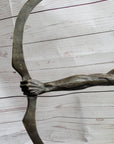 Native American Indian Mohawk Archer Bow Bronze Sculpture Statue Figure 17"