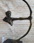 Native American Indian Archer Abstract Bronze Statue Sculpture Figure Mario Nick 33" x 22"
